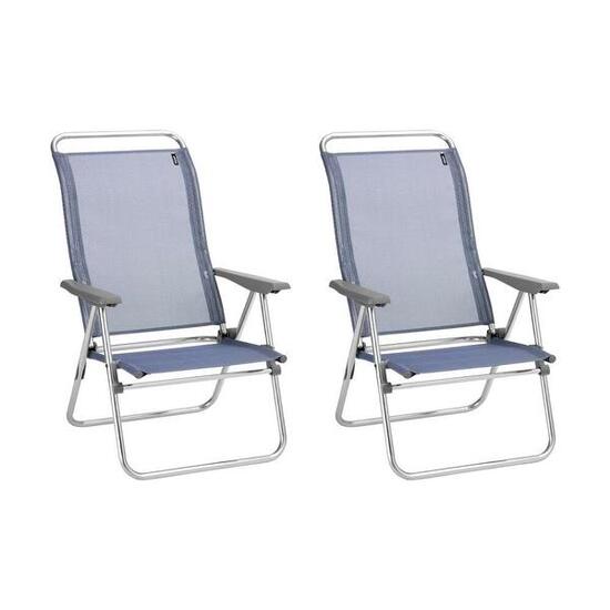 Lot de 2 Fauteuils pliants bas ultra-légers - ALU LOW - Bleu - Lafuma Mobilier