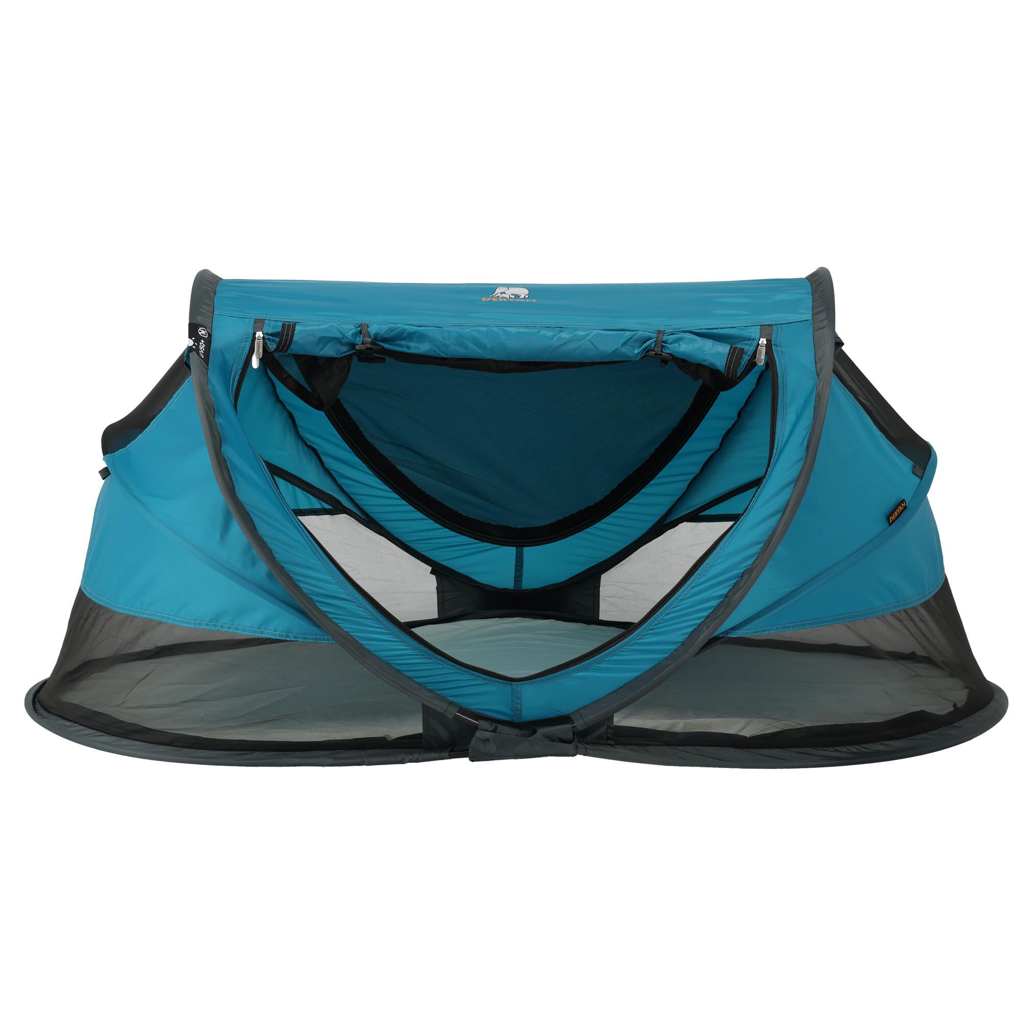 Deryan - Deryan Lit De Camping Peuter Luxe - Avec Matelas Autogonflant - Océan - Abris - Bleu - 1 Place - Decathlon