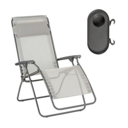 Ensemble fauteuil relax et porte gobelet - RCLIP - Beige - Lafuma Mobilier