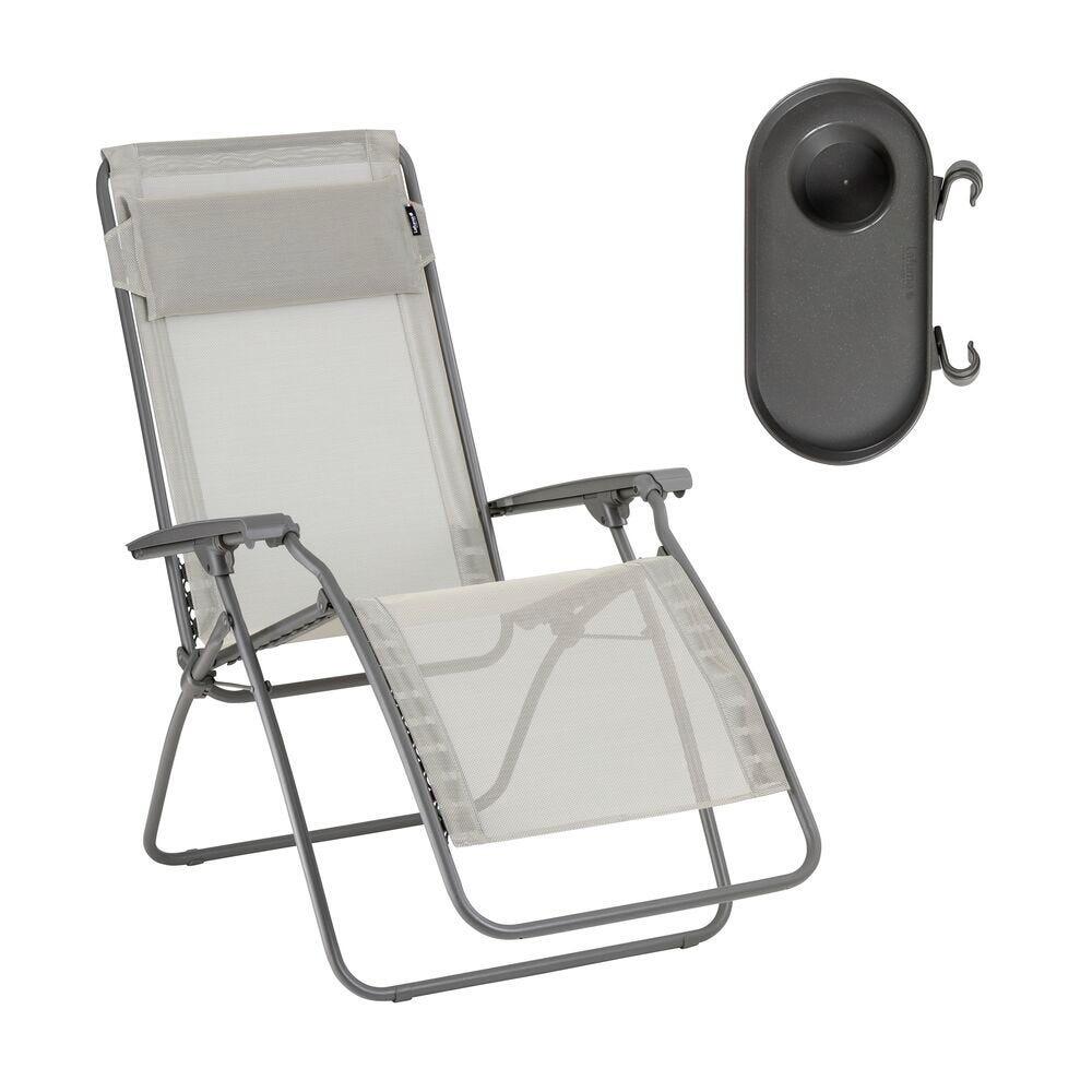 Lafuma Mobilier - Ensemble Fauteuil Relax Et Porte Gobelet - Rclip - Beige - Lafuma Mobilier - Bedchair - Beige - No Size - Decathlon