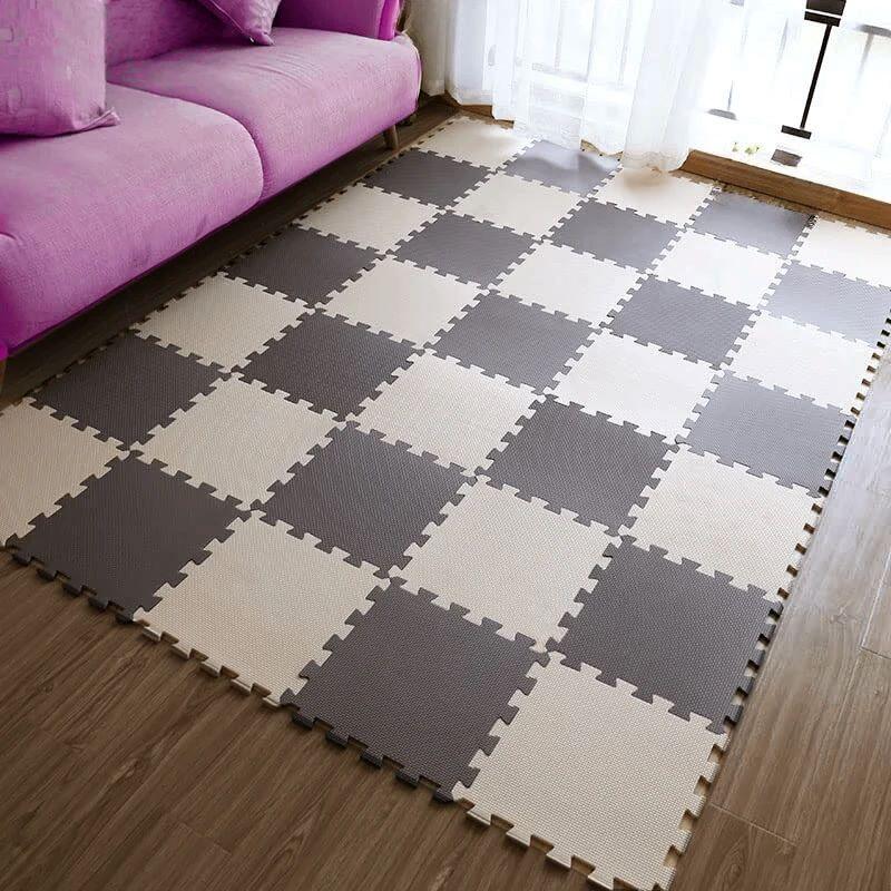 PAVIMENTOS ARQUISERVI Piso puzzle / 32x32x1cm / Pacote 9 - 0,92M2 / Marron/ Ginásio bebês.