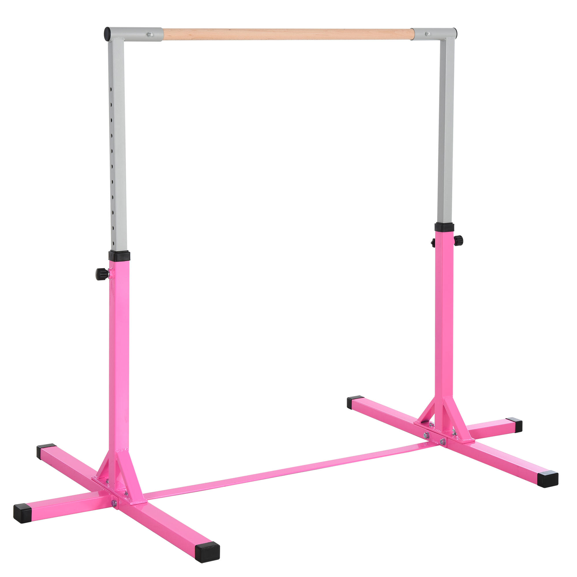 Barra de ginástica 197x121x150 cm rosa HOMCOM