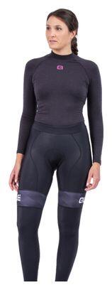 Collant Long Femme Alé Mild Blanc/Noir