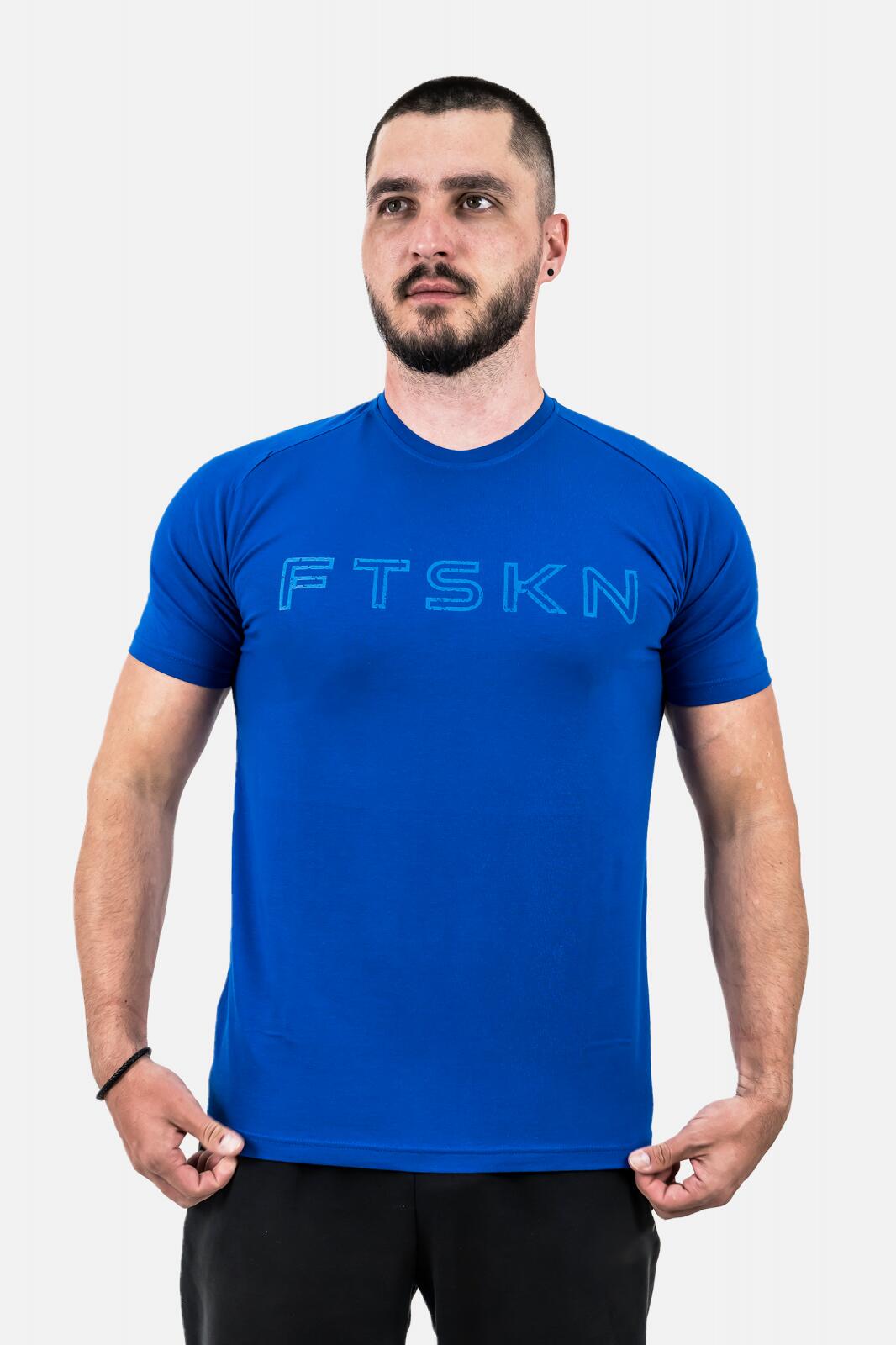 Tricou Fitskin Masculin Bumbac FTSKN Albastru