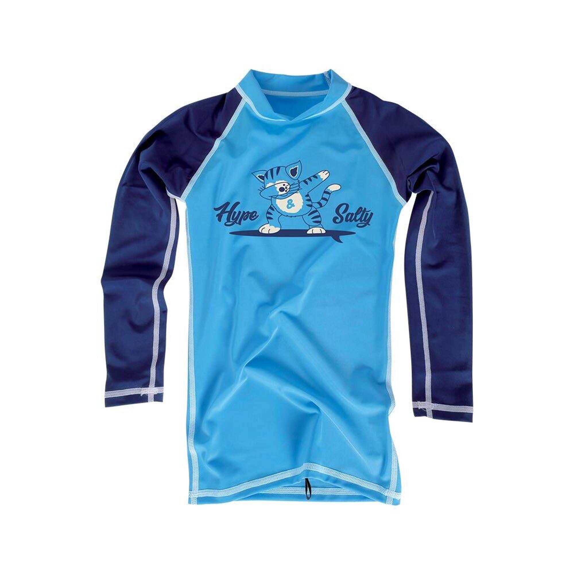 Mdns - Bi-color Design - Lycra L/s Upf 50 Surf Enfant - Sous Combinaison - Bleu - 48 Xl - Decathlon