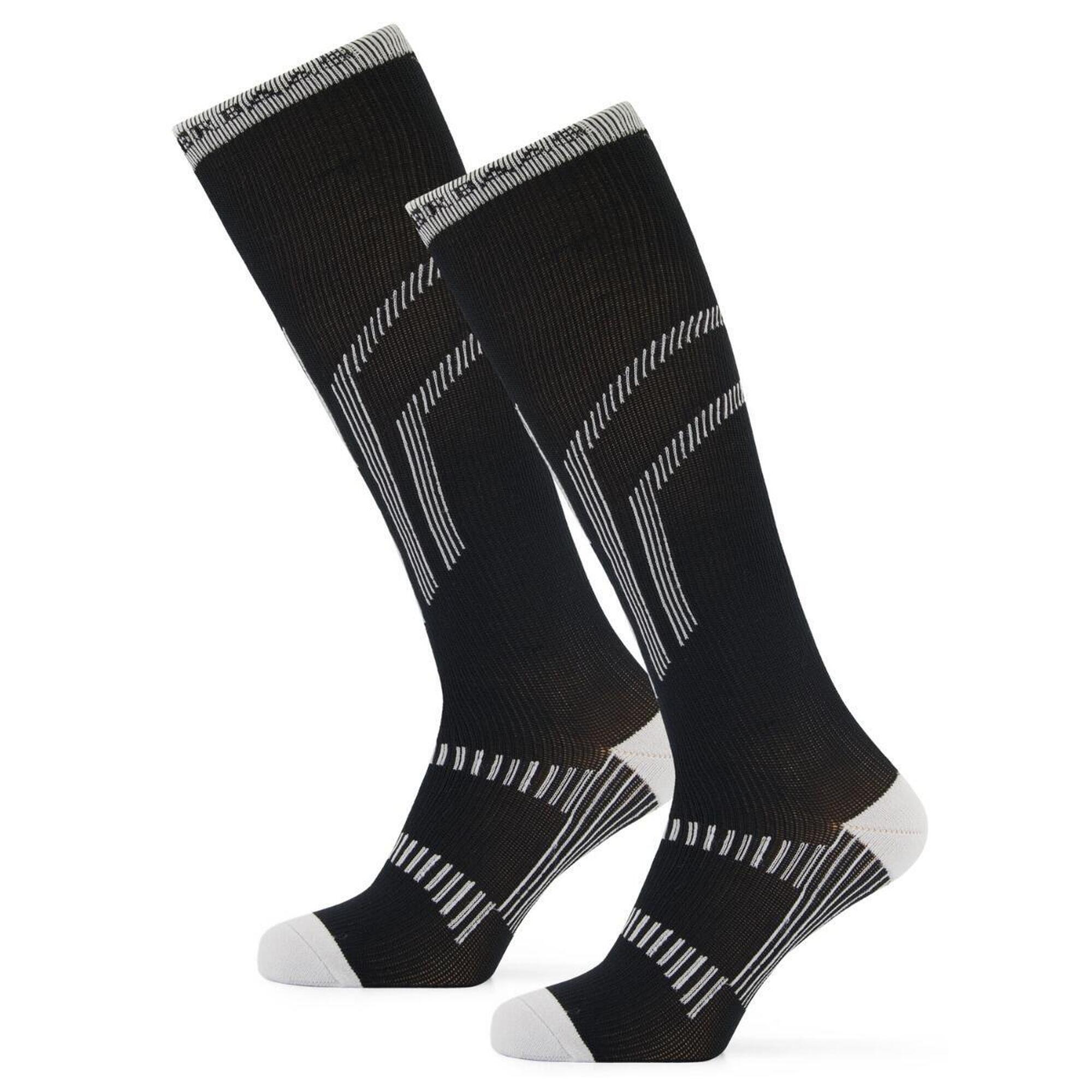 Poederbaas - Chaussettes De Ski Légères 2-pack Noir - Chaussettes - Noir - 39/42 - Decathlon