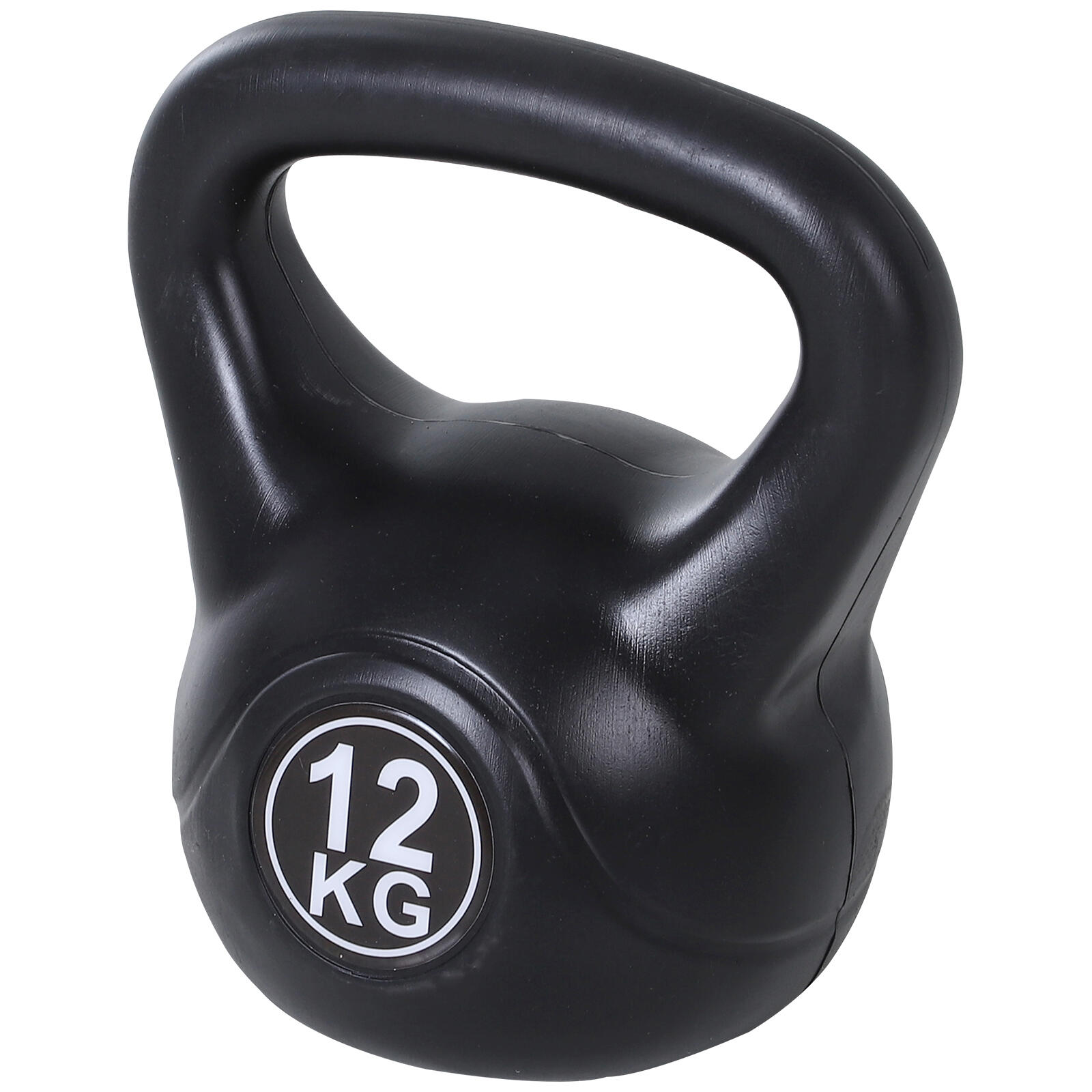 HOMCOM HOMCOM Kettlebell 12 kg per Allenamento Cross Training Nero