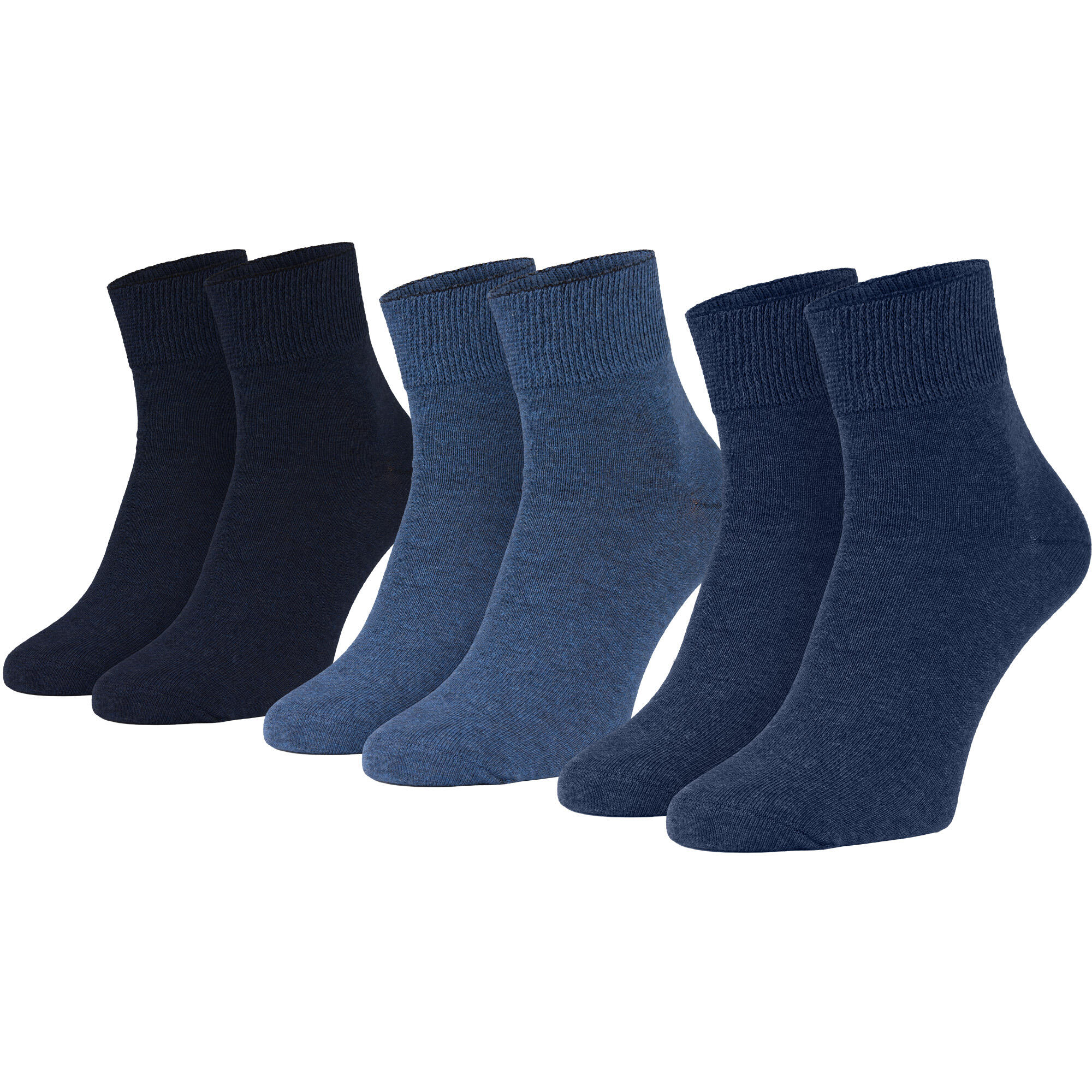 Chaussettes pour diabétiques femmes et hommes | Tige courte | 3 paires | Bleu 3/7