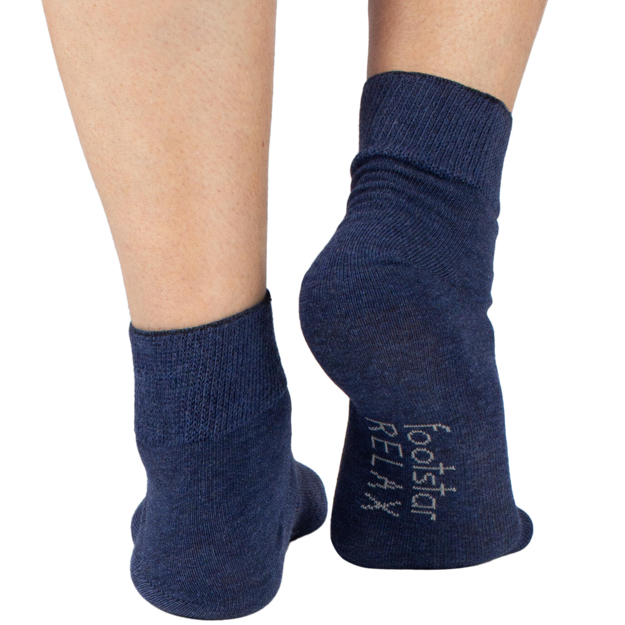 Chaussettes pour diabétiques femmes et hommes | Tige courte | 3 paires | Bleu 6/7