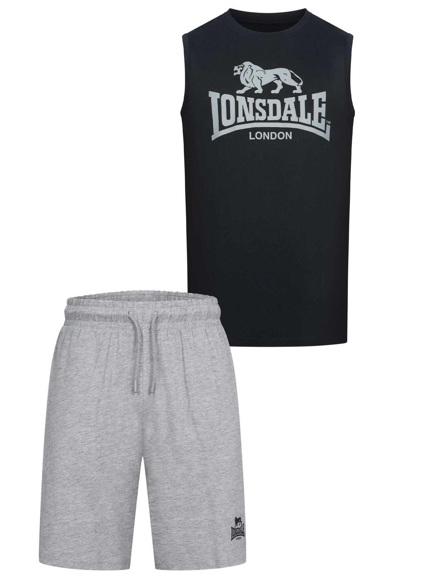 LONSDALE Heren mouwloos T-shirt & korte broek regular fit KLAARMORRIS 2/7