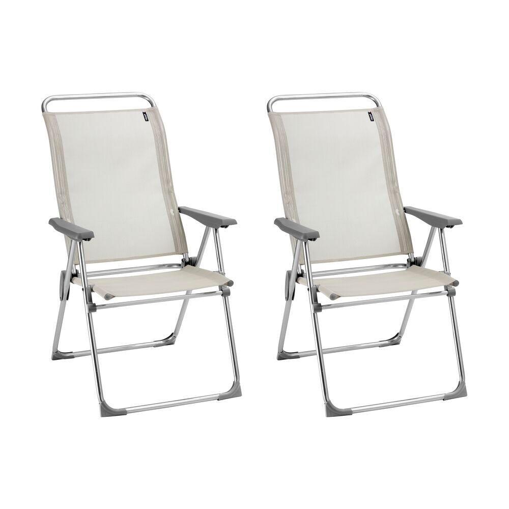 Lafuma Mobilier - Lot De 2 Fauteuils Pliants Multi-positions - Alu Cham - Beige - Lafuma Mobilier - Fauteuil - Beige - No Size - Decathlon