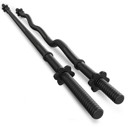 Set barres de musculation Trex Sport TX-150SP/120LCP 150 cm droite 120 cm curl