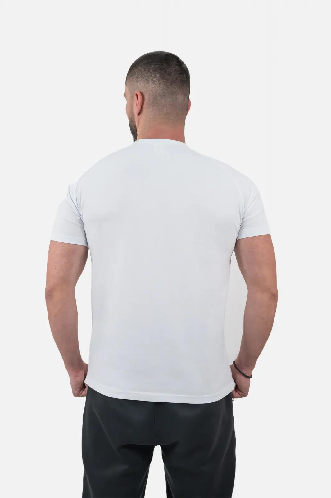 Tricou Fitskin Masculin Bumbac FTSKN Alb 3/4