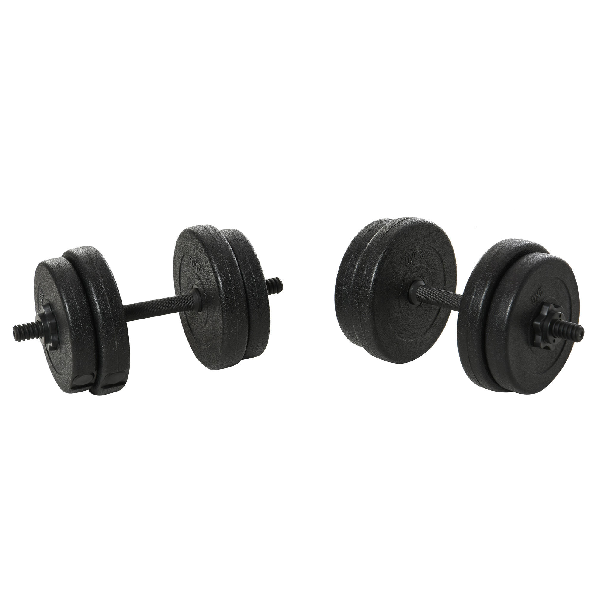 HOMCOM HOMCOM Set di 2 Manubri da 20kg Totali con 8 Dischi Pesi
