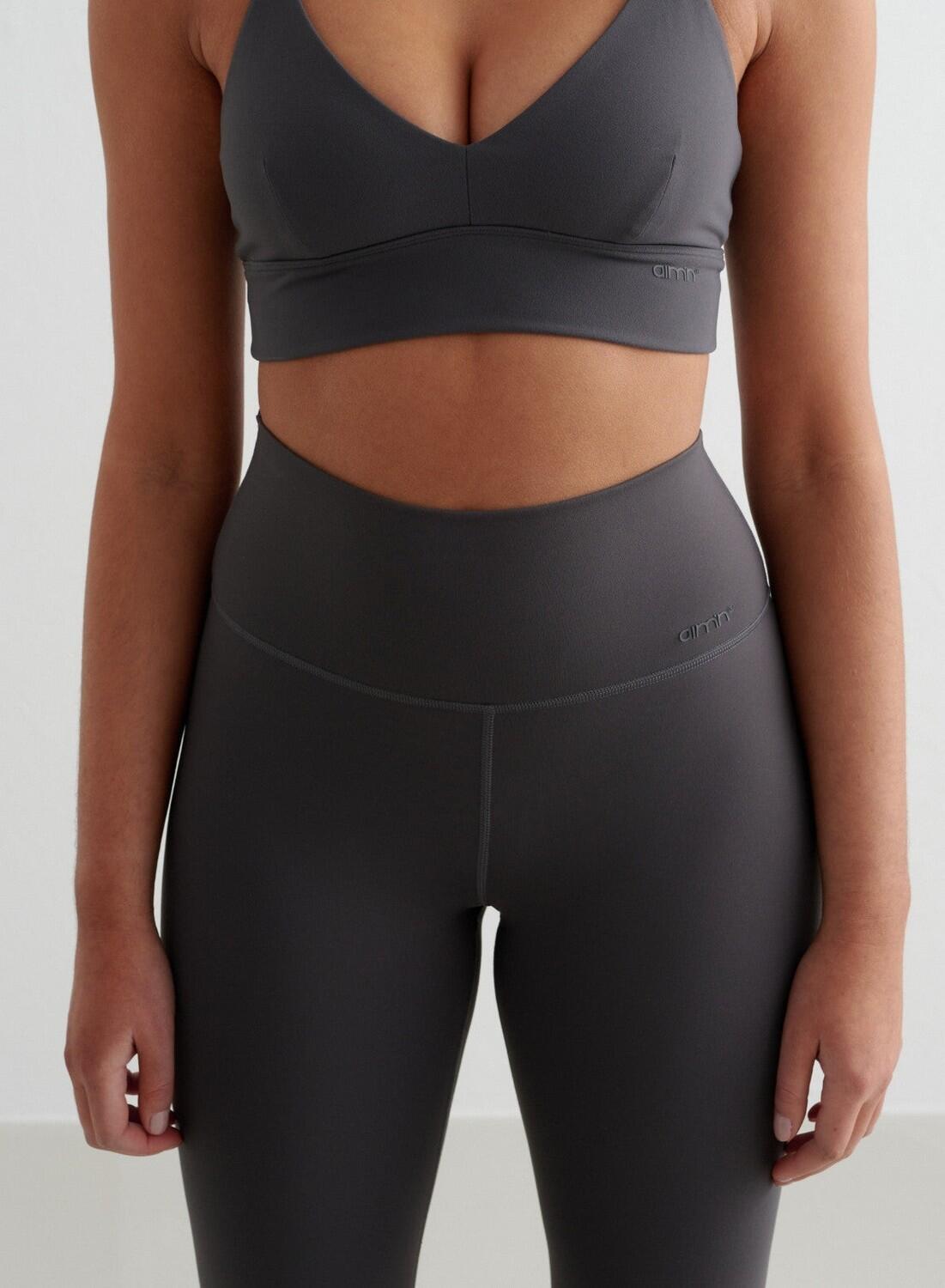 Damen Leggings mit Schlag Feuchtigkeitsableitend Dunkelgrau 4/4