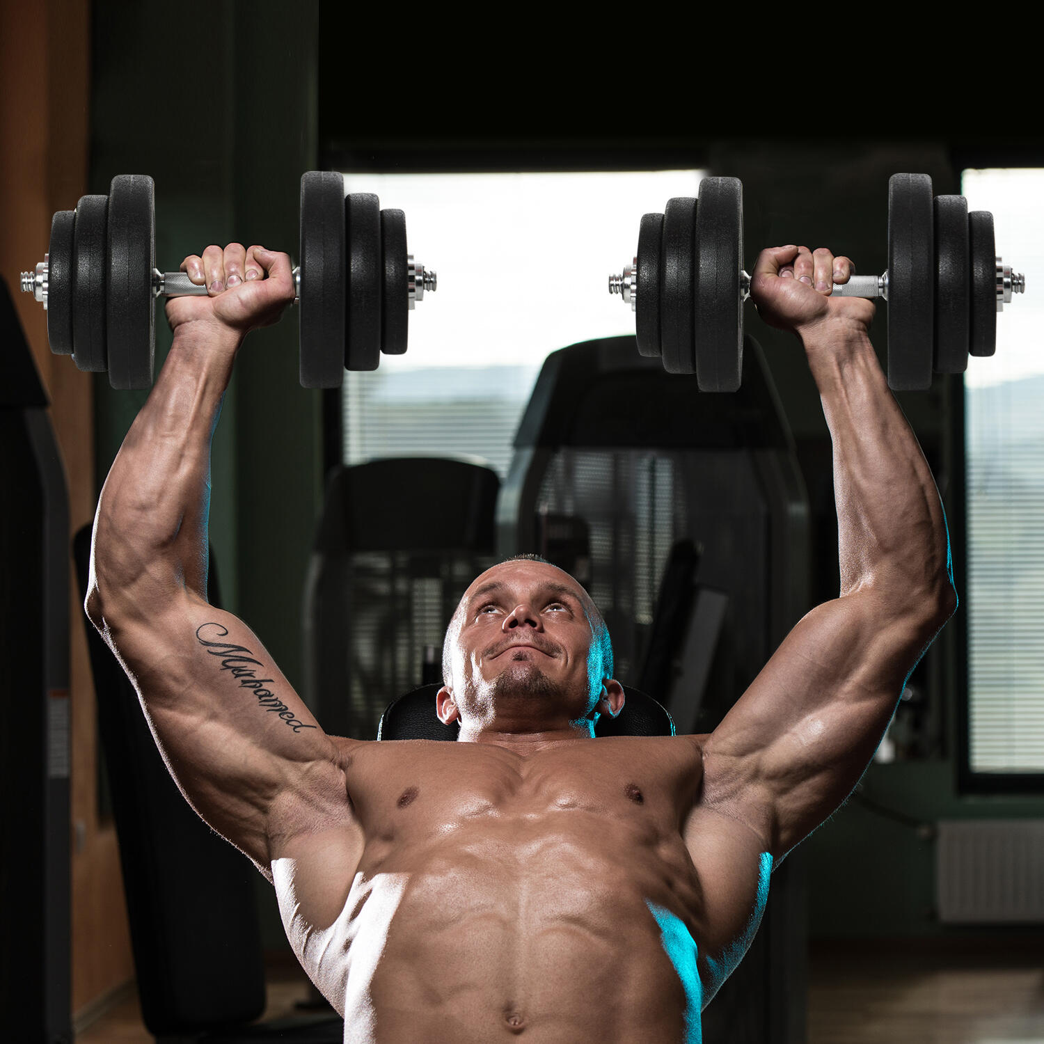 HOMCOM Set Manubri Palestra 40kg con 2 Manubri in Acciaio e 12 Pesi 2/6