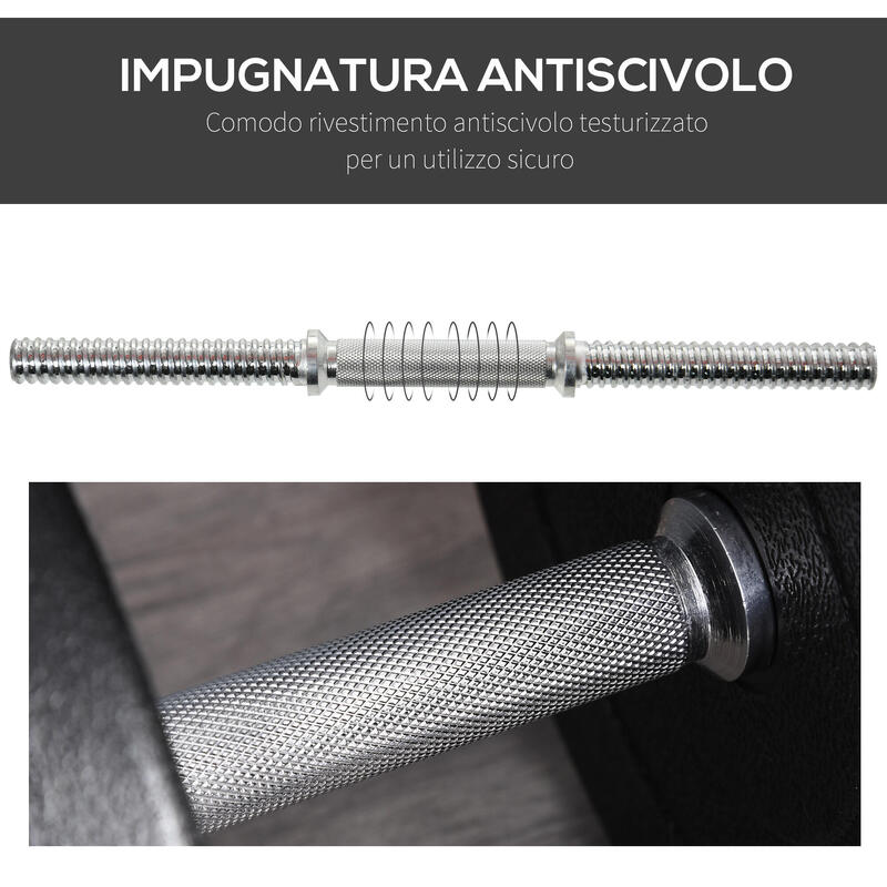 Set Haltere pentru antrenament 12 piese total 40KG Negru