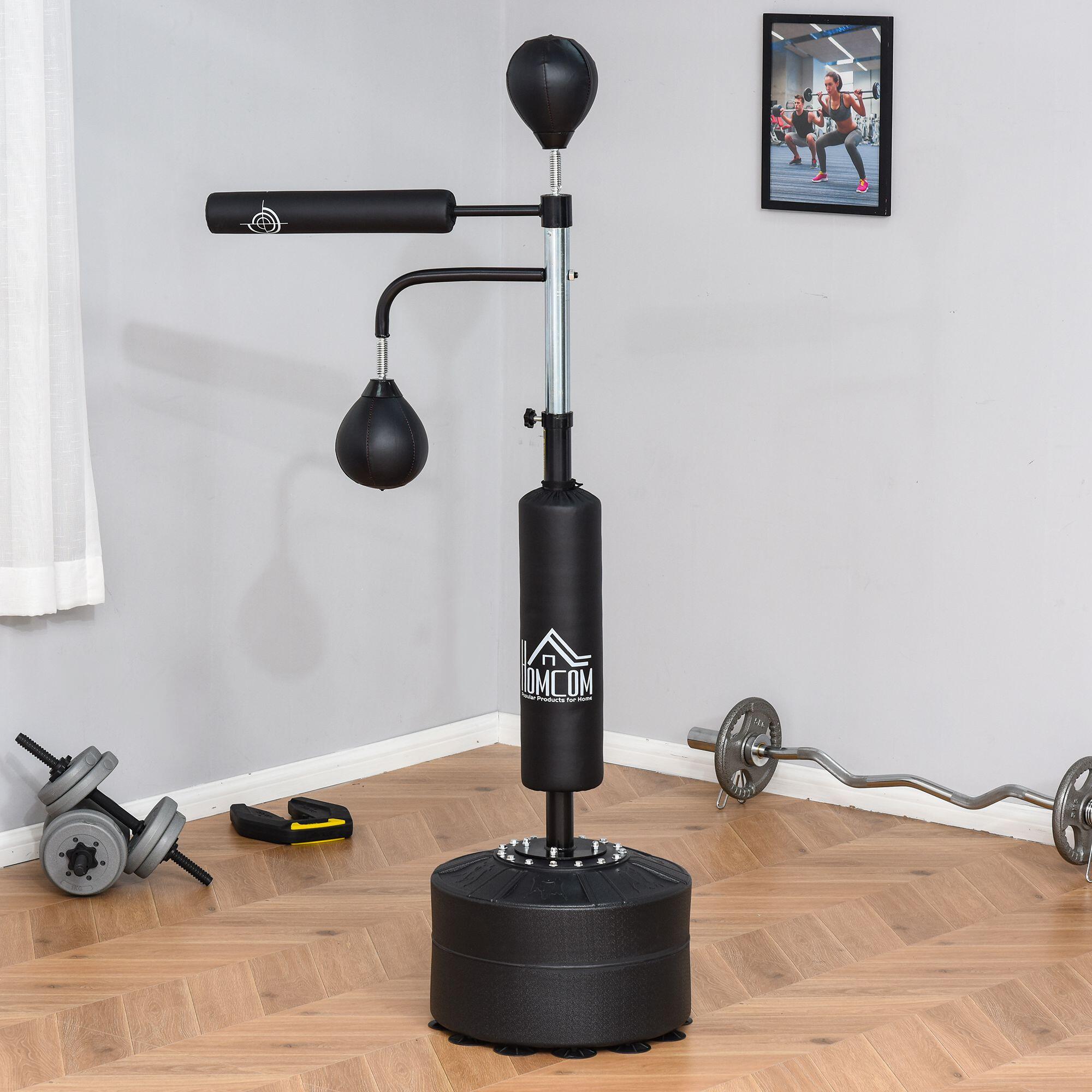 Saco de Boxeo de Pie HOMCOM 88x50x230 cm Negro 2/7