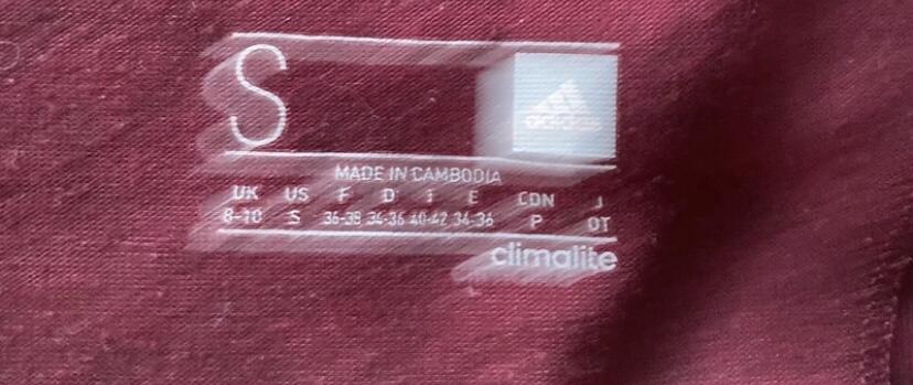 Entre Particuliers - Top Adidas Bordeaux foncé 2/2