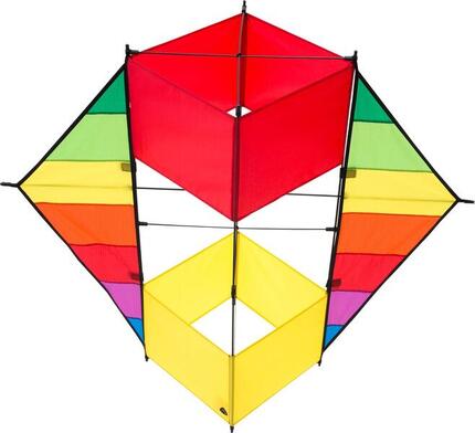 Einleiner Drachen HQ F-Box Beach Rainbow 106373 Regenbogen 100 x 85 cm