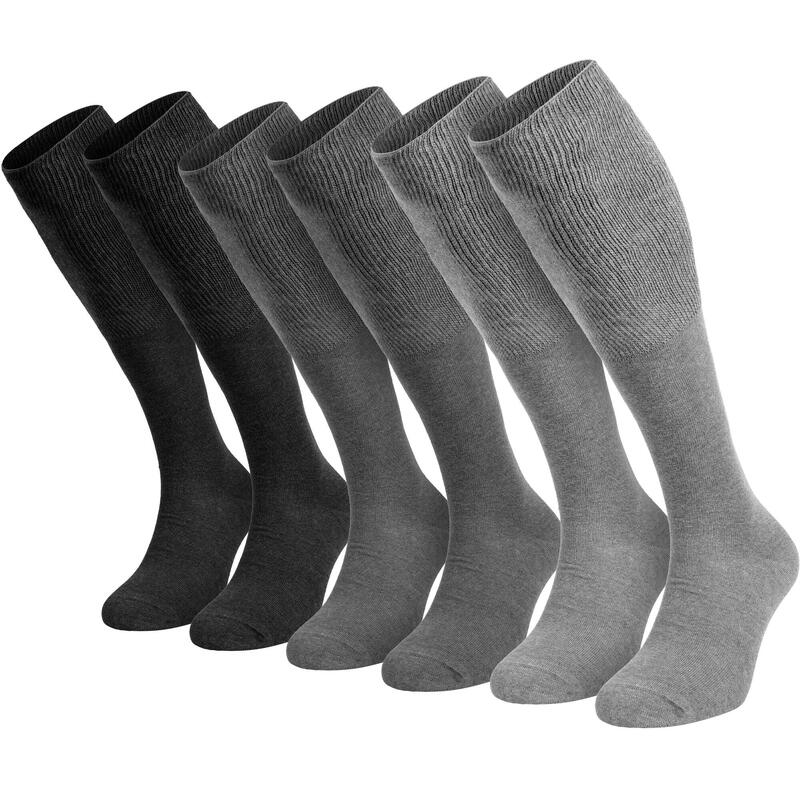 Chaussettes pour diabétiques femmes et hommes | Mis-bas | 3 paires | Gris