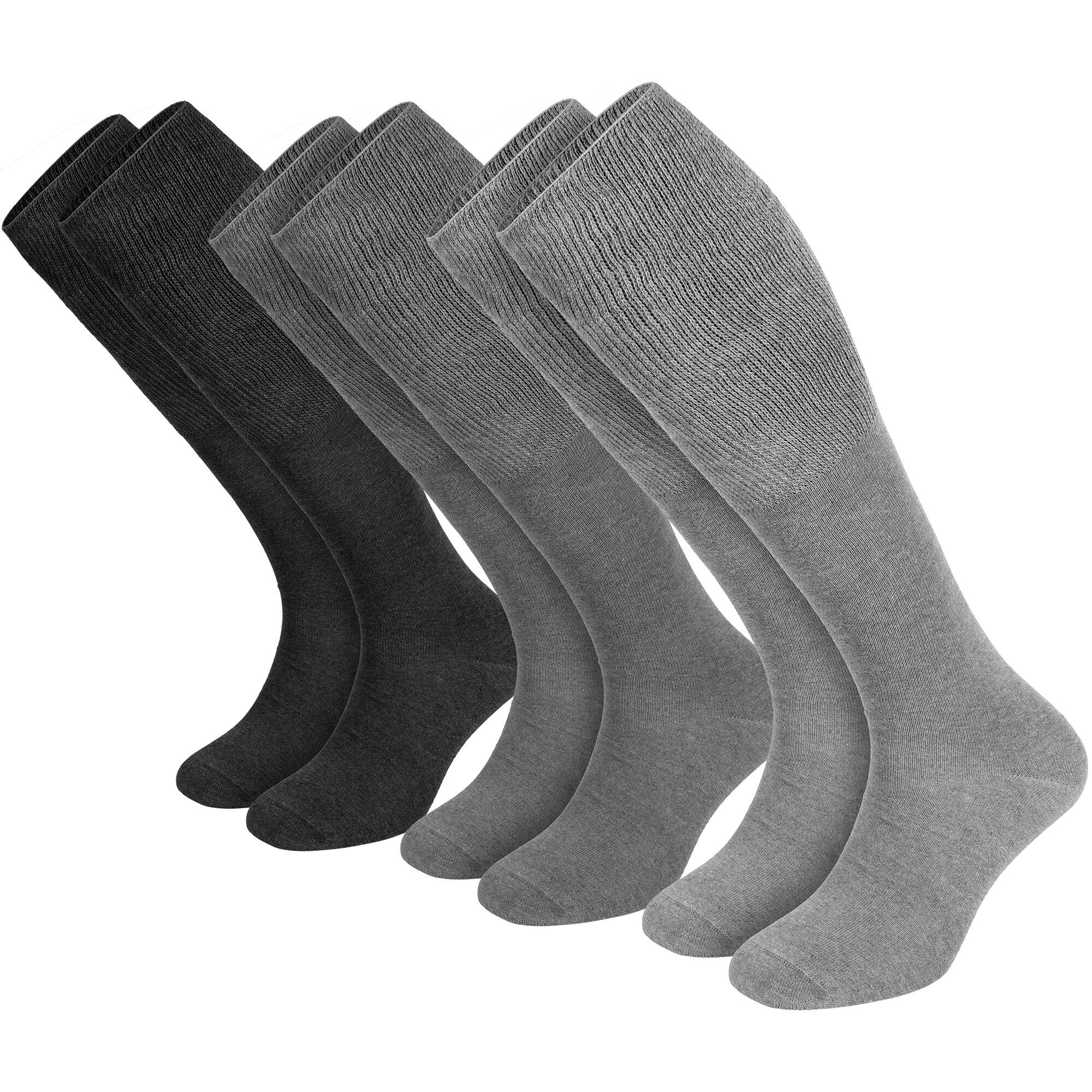 Chaussettes pour diabétiques femmes et hommes | Mis-bas | 3 paires | Gris 2/7