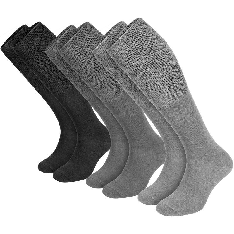 Chaussettes pour diabétiques femmes et hommes | Mis-bas | 3 paires | Gris