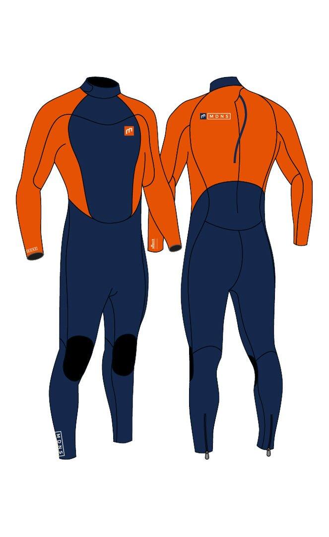 MDNS 4/3 Pioneer - Zip Dos L/S Neoprenanzug Surfen Junge