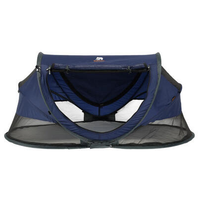 Lettino da Viaggio Lusso per Bimbi - Con Materasso Autogonfiante - Blu Navy