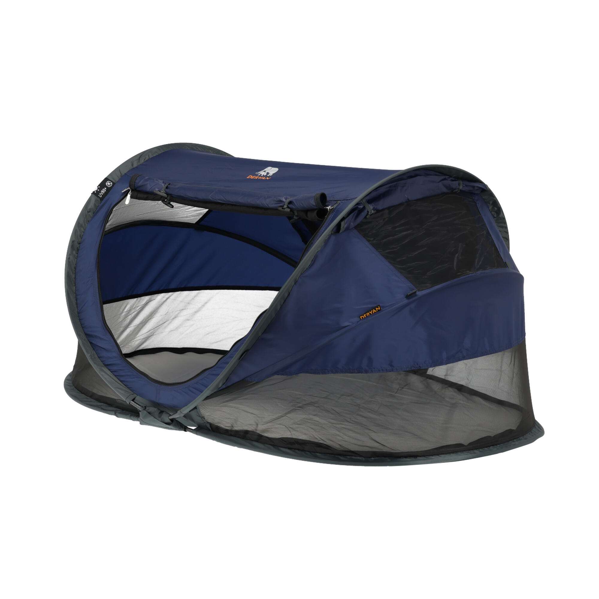 Lit de Voyage Luxe pour Tout-Petit - Matelas Auto-Gonflant Inclus - Bleu Marine 2/8