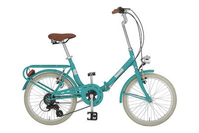 Bicicletta pieghevole 20 pollici mini turchese