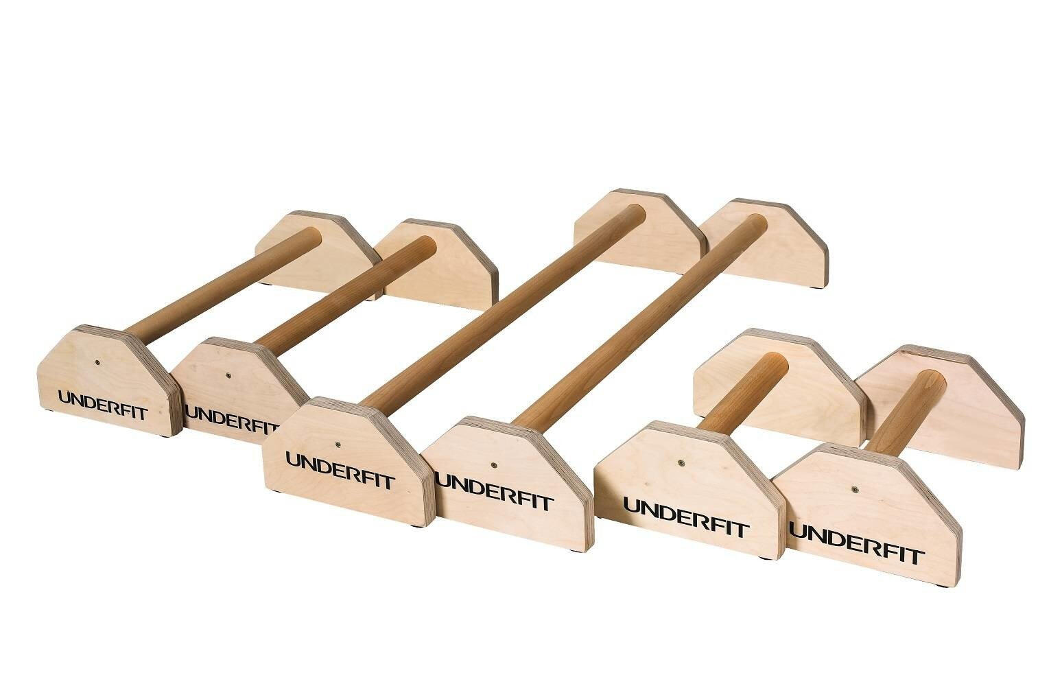 Drewniane uchwyty do pompek paraletki UNDERFIT 90 cm 3/6