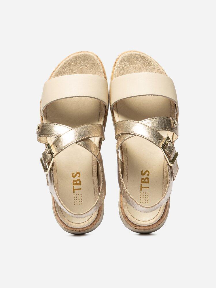 Sandales plates Femme - ZOELENN Beige 3/4