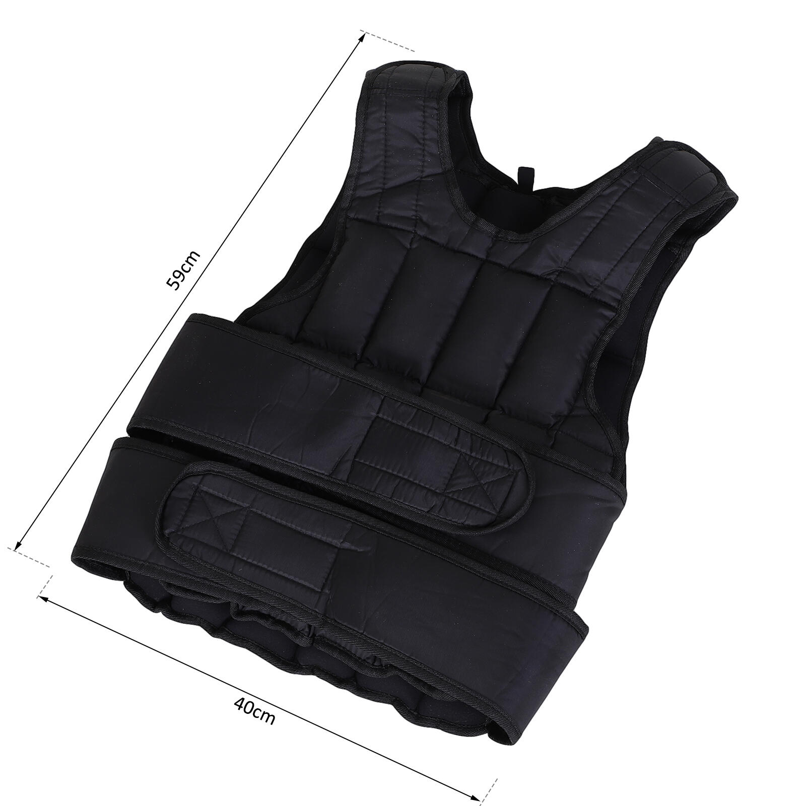 HOMCOM Giubbotto Zavorrato 20kg con 38 Pesi, Imbottitura e Chiusure con Velcro 3/5