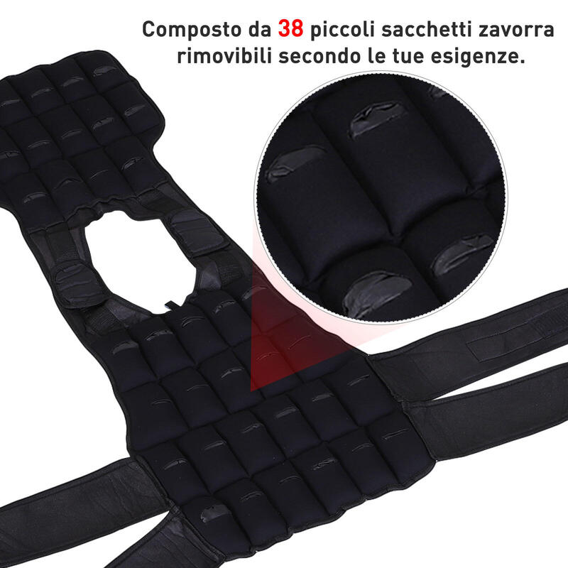 HOMCOM Vesta ponderata 20kg cu 38 Greutati