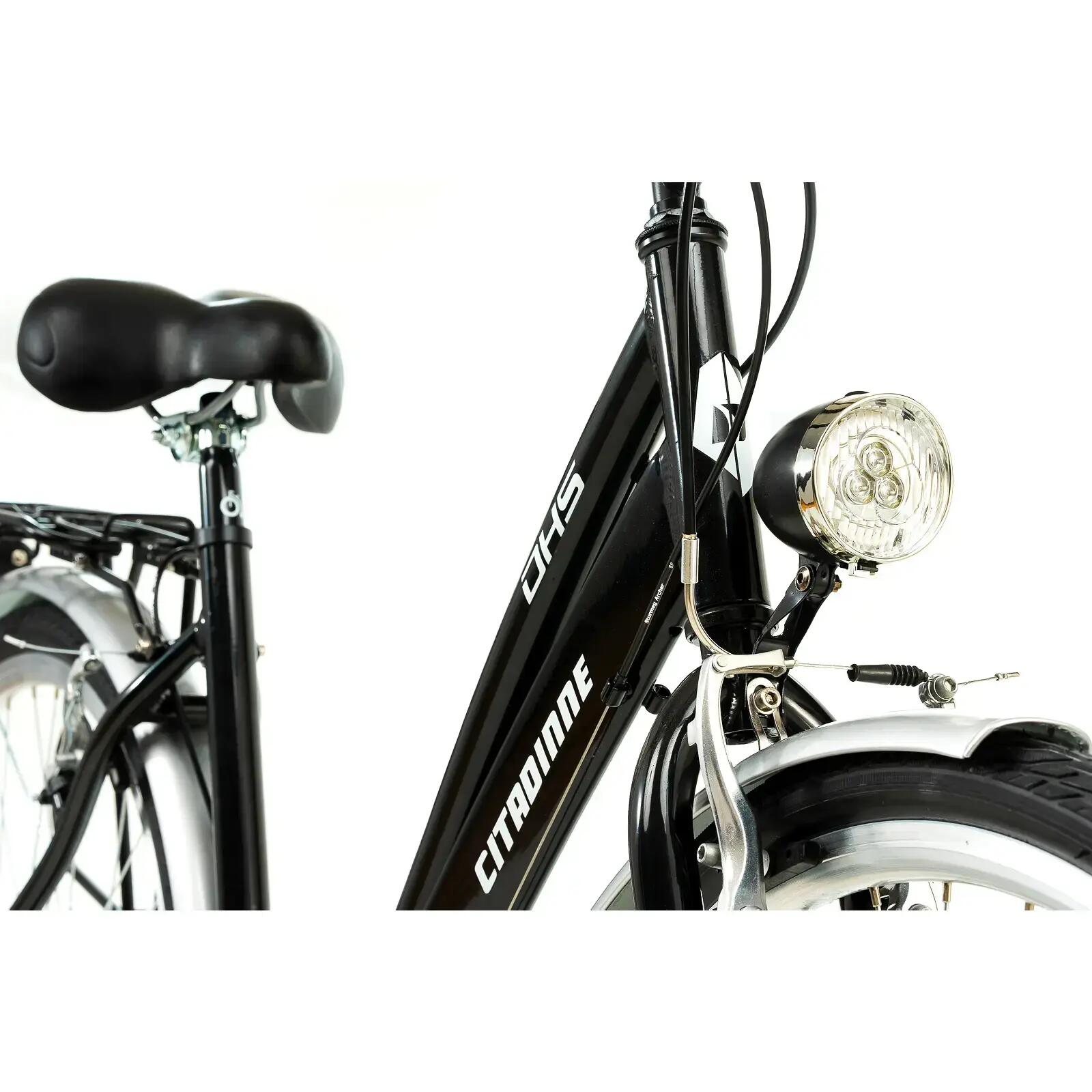 Stadsfiets Dhs City 28001 - 28 inch, L, zwart 7/8