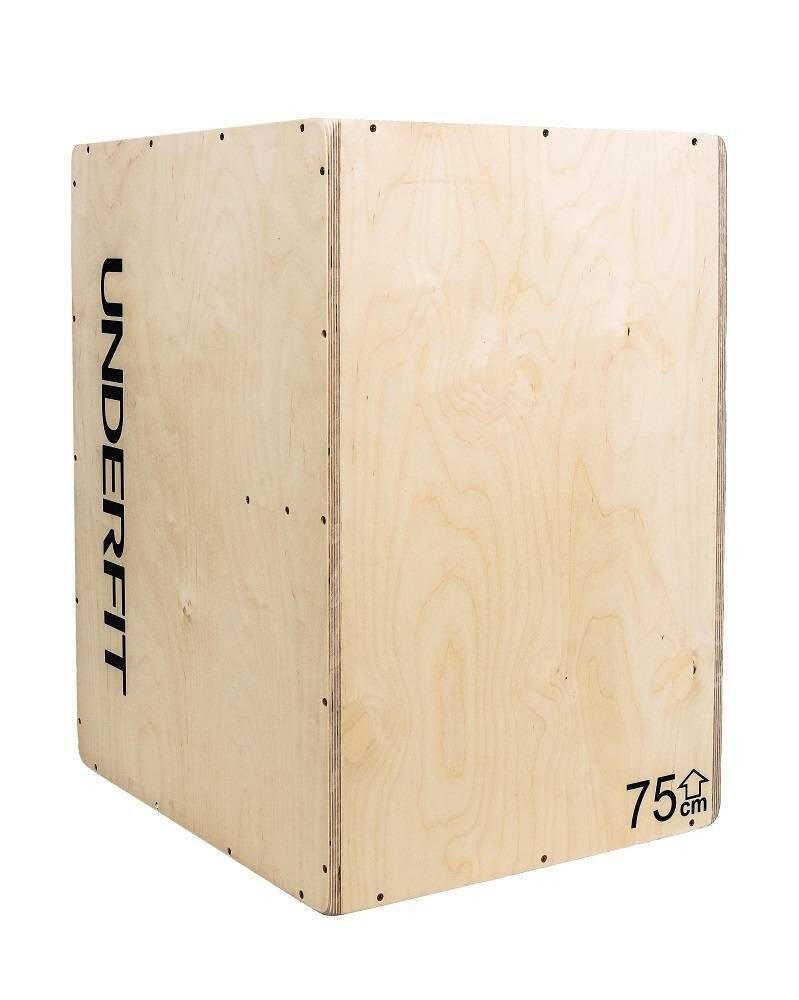 Skrzynia drewniana plyometryczna UNDERFIT 75x60x50 cm 3/8
