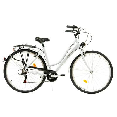 Stadsfiets dhs city 28001 - 28 inch, l, zilverkleurig