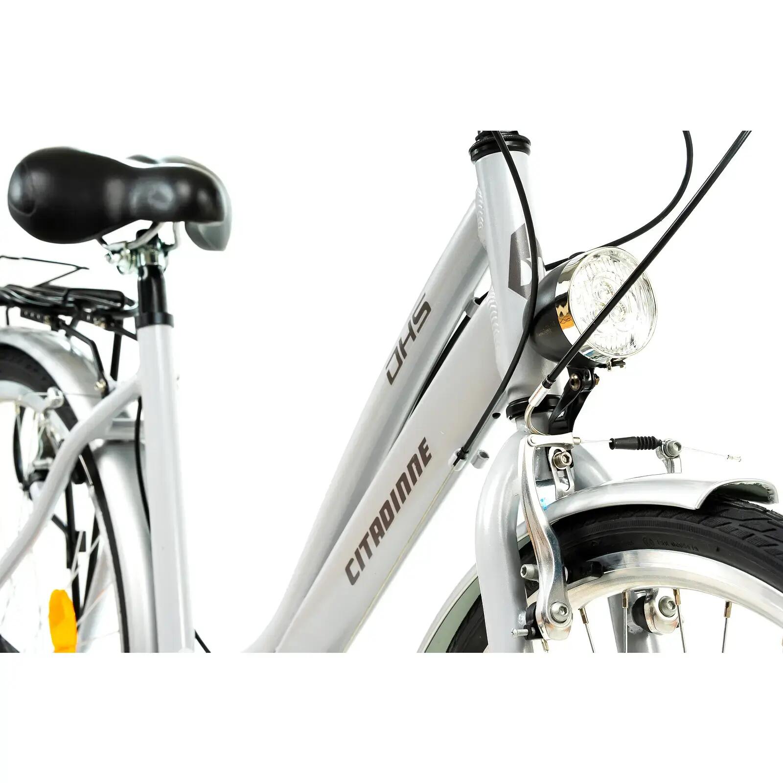 Stadsfiets Dhs City 28001 - 28 inch, L, zilverkleurig 7/8