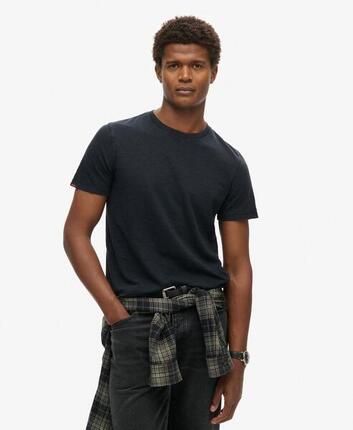 T-shirt col rond en coton slub