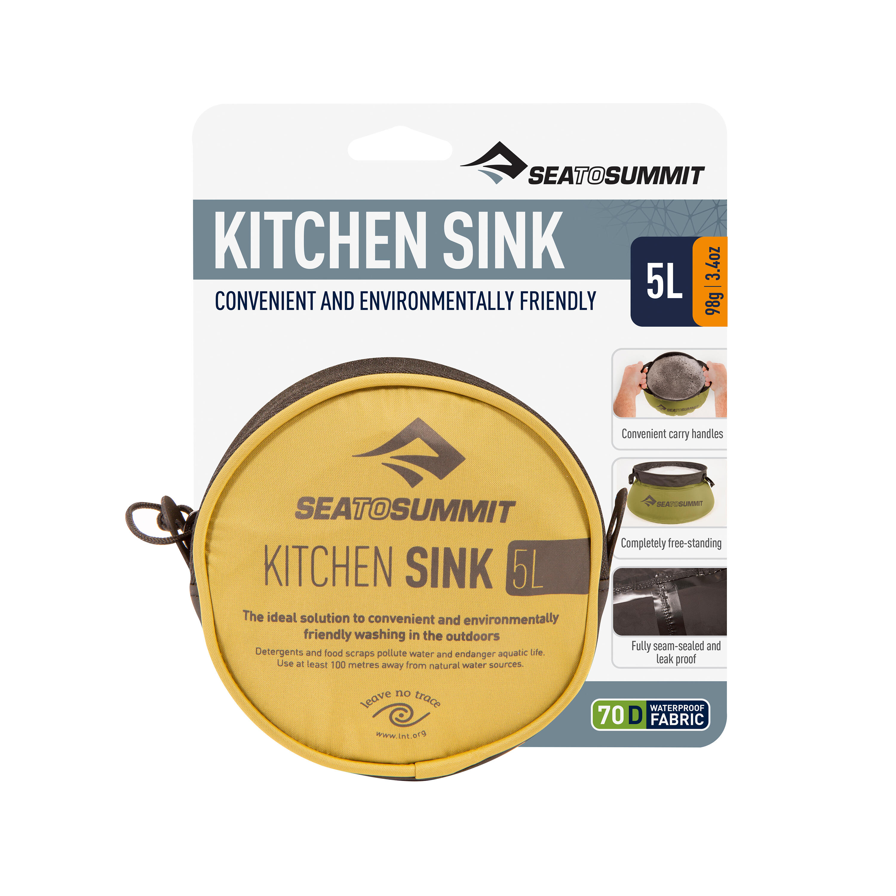 Bacinella Pieghevole Campeggio Sea To Summit Kitchen Sink 5L 2/3