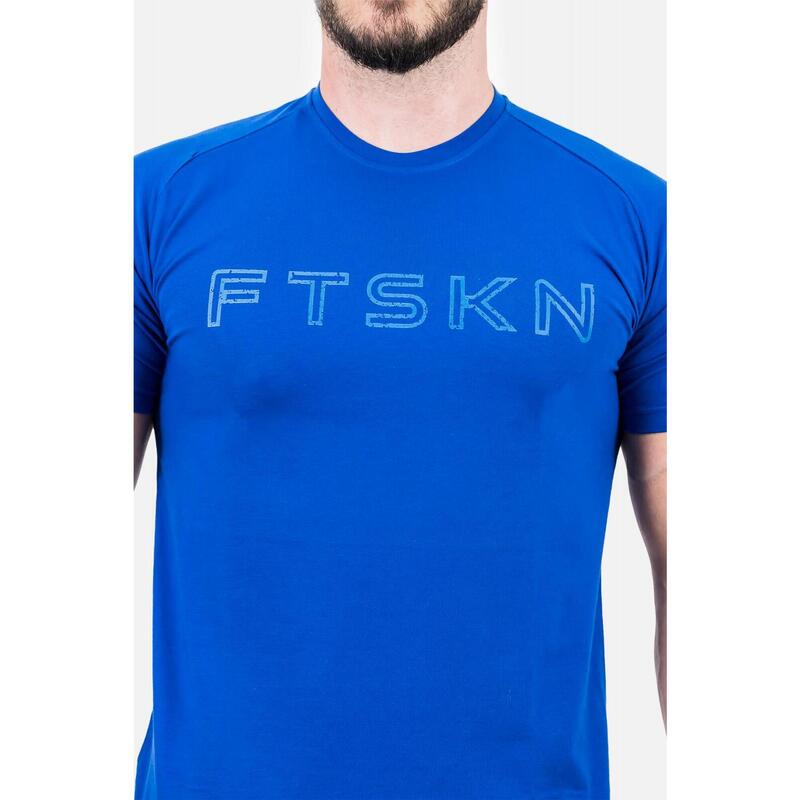 Tricou Fitskin Masculin Bumbac FTSKN Albastru