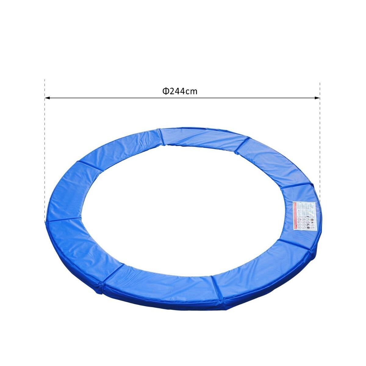 Copertura Bordo Nero Per Trampolino Elastico Da Giardino, In PVC, Per Diametri Da 1,85 A 4,60 Metri