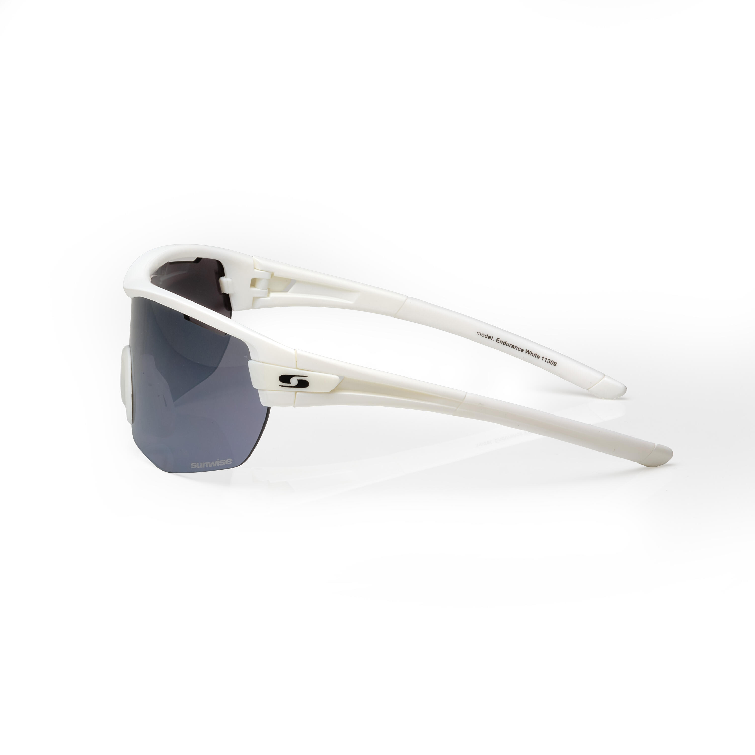 Endurance White Anti-Fog Sports Sunglasses 3/4