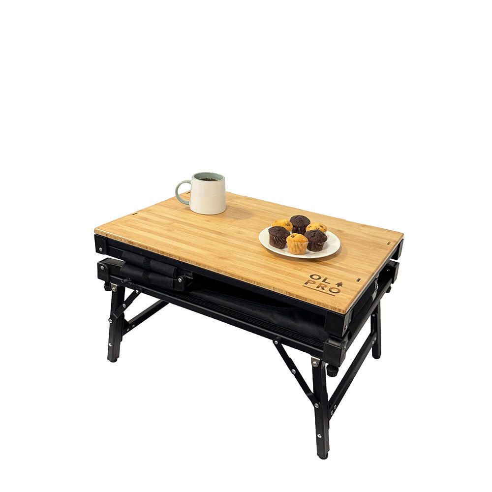 OLPRO Bamboo 3 in 1 Folding Table/Storage Camping Cupboard | Decathlon