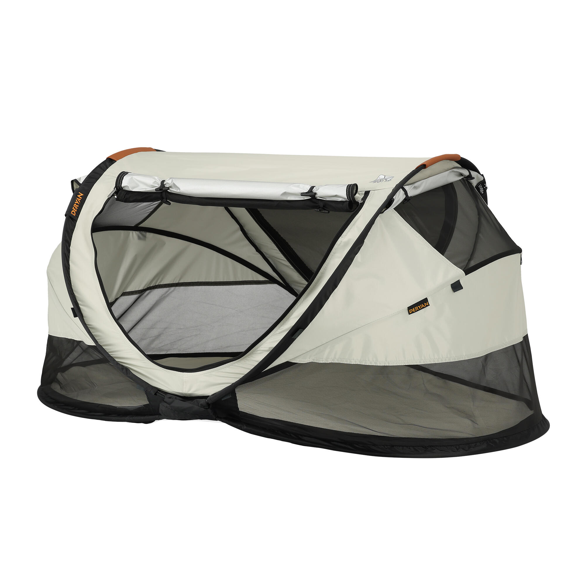Lit de Voyage Luxe pour Tout-Petit - Matelas Auto-Gonflant Inclus - Ivoire 2/8