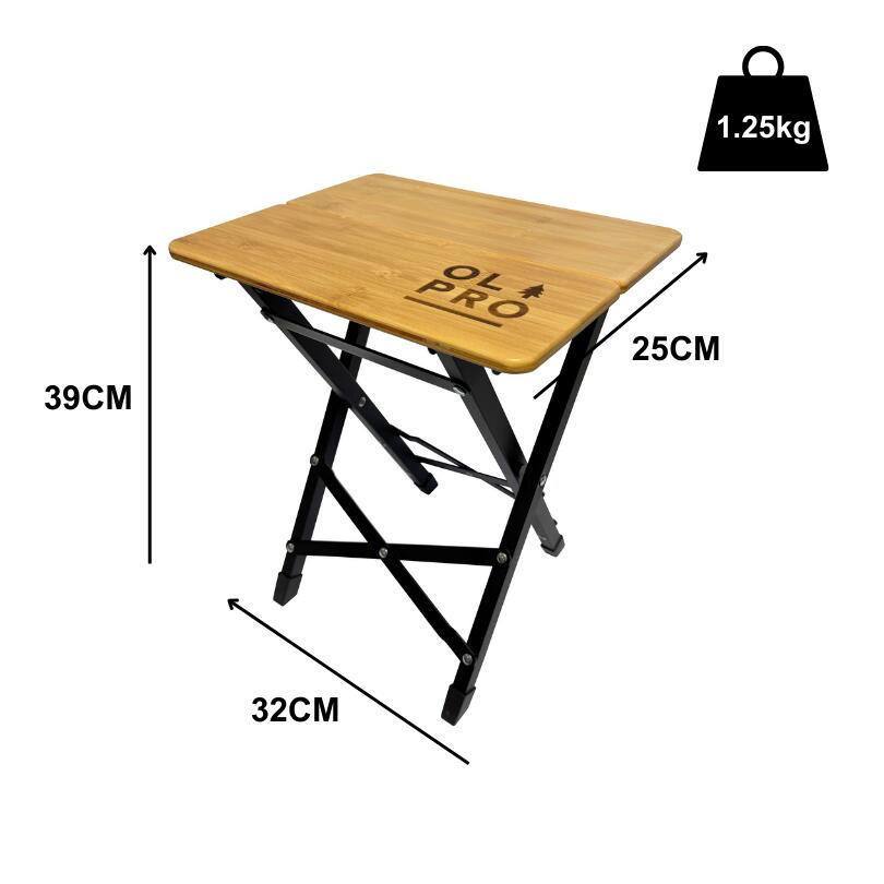 OLPRO Bamboo Camping Stool 2 Fold 3/5