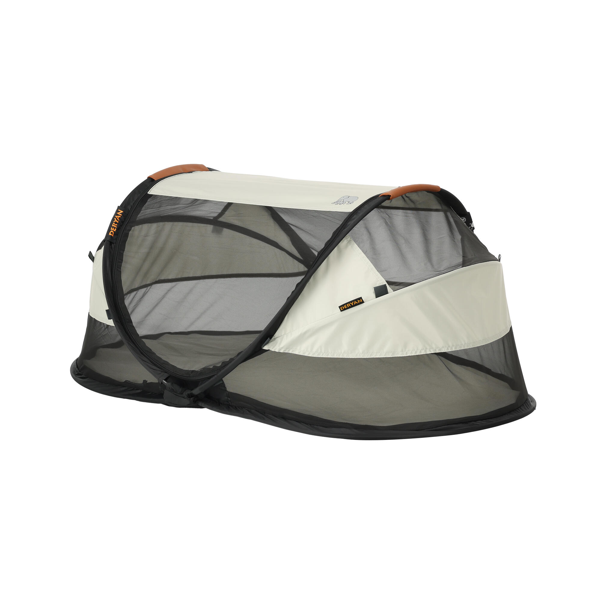 Lit de voyage Baby Luxe - Inclut un matelas autogonflant - Ivoire 2/8