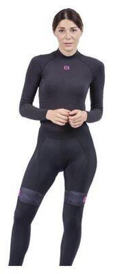 Alé mild vrouwen lange panty zwart/fluorescerend roze