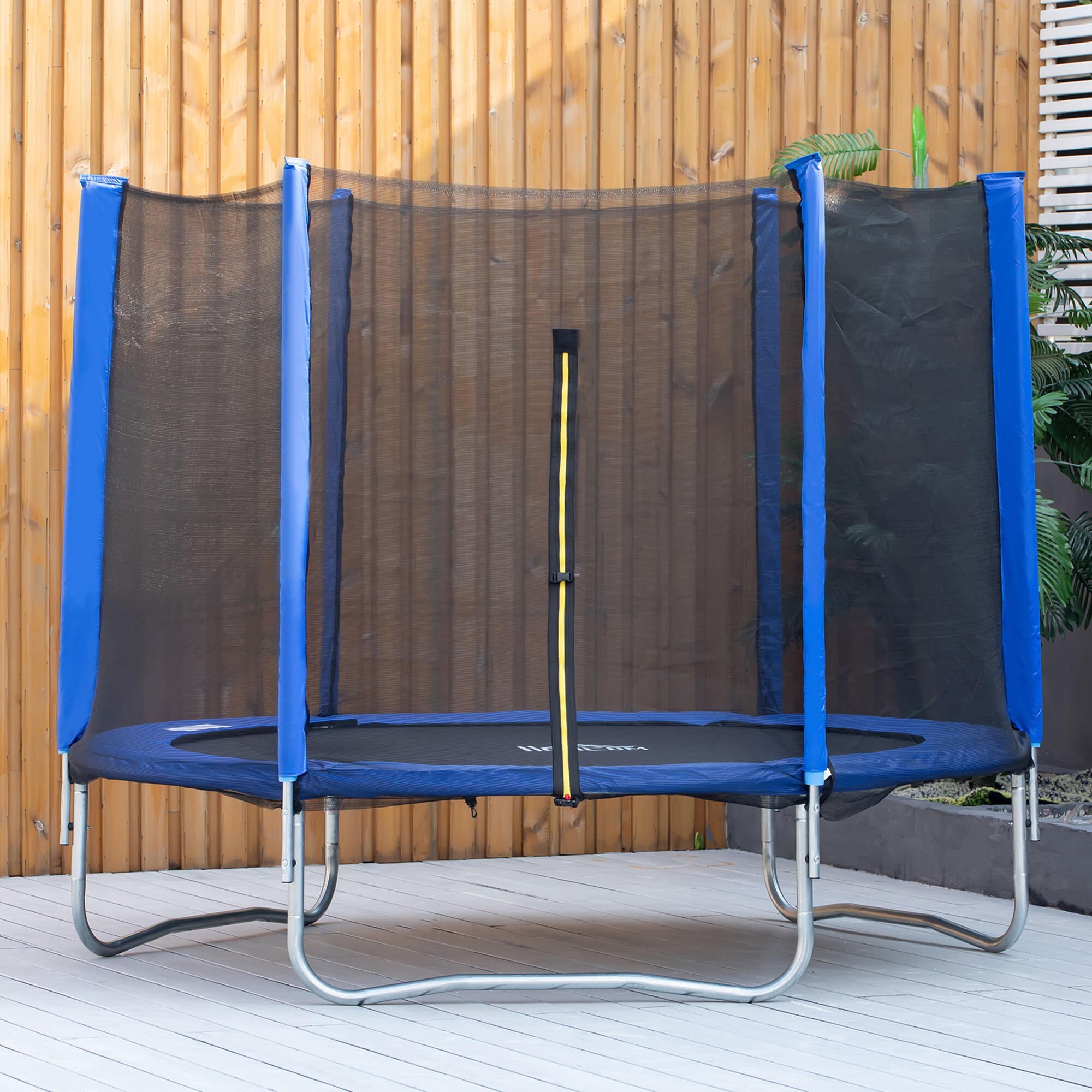 HOMCOM Trampolino Elastico Interni ed Esterni con Rete Sicurezza Fino 100kg 2/5